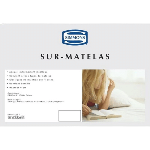 Simmons Surmatelas QUIÉTUDE 140x195 -cm - Détails