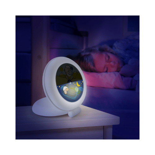 Pabobo - Réveil KID'SLEEP Globetrotter - Détails du mode Nuit qui indique à l'enfant qu'il doit encore dormir