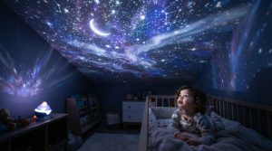 Veilleuse enfant projection plafond Xanlite AstroLite - Détails
