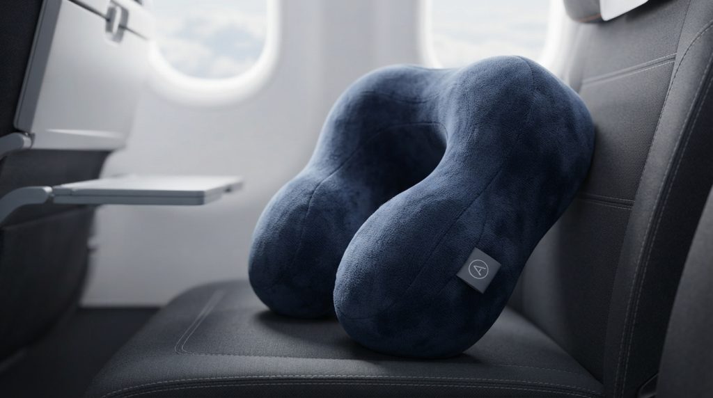Aidapt - Oreiller de Voyage en mousse à mémoire de forme